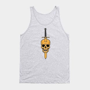 Gold skull Tank Top